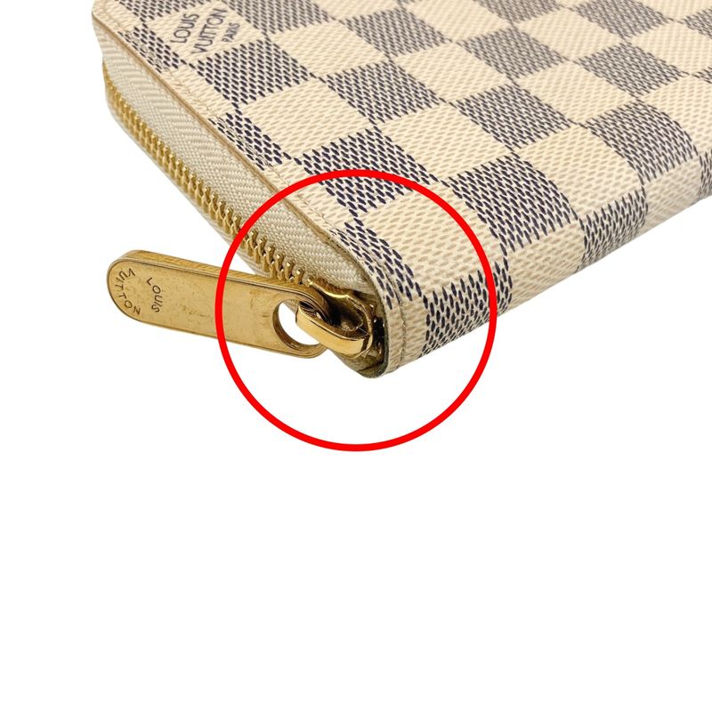 Louis Vuitton N60019 Azure Round Zipper Zippy Wallet Long Wallet Louis Vuitton