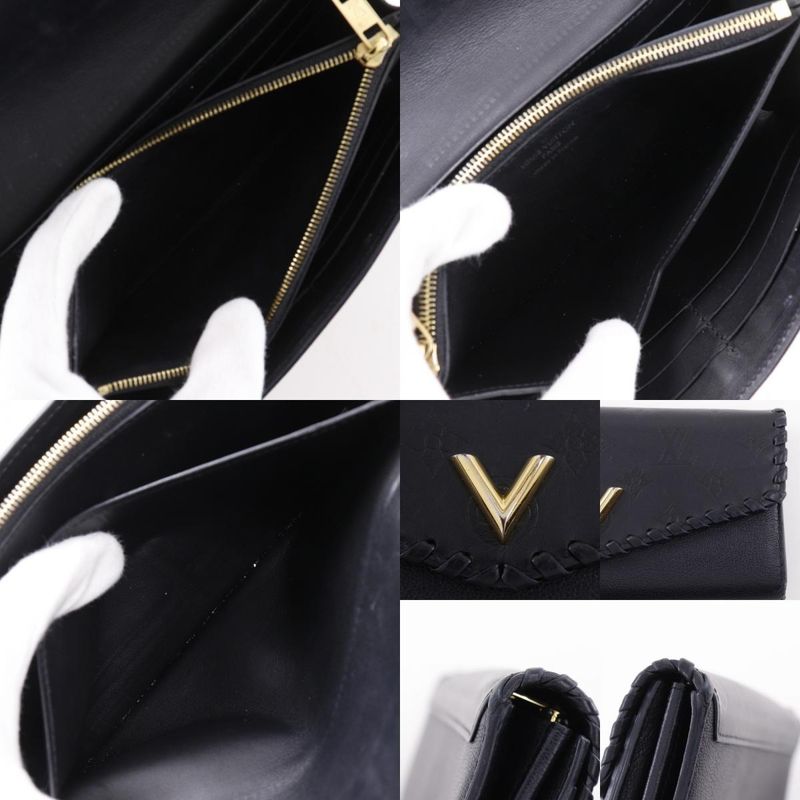 Louis Vuitton Portefeuille Very Monogram M62059 Leather Noir Black Mi3198