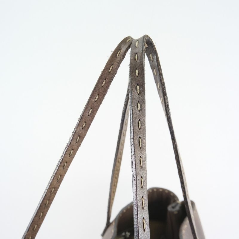 Fendi Selleria Calf Brown Unisex Tote Bag