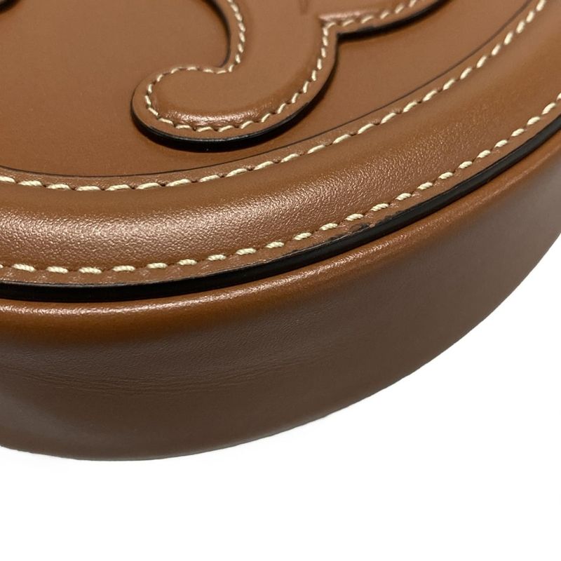 Celine Shoulder Bag Crossbody Oval Purse Cuir Triomphe Tan (brown) Mini Bag
