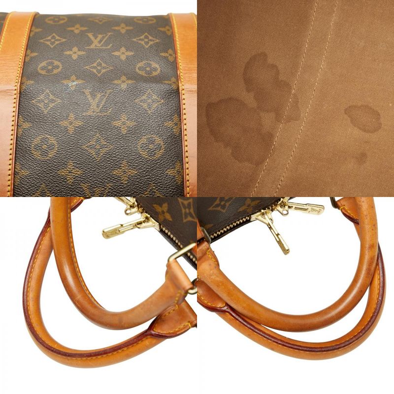 Louis Vuitton Monogram Keepall 60 Boston Bag Travel Bag M41422 Brown PVC