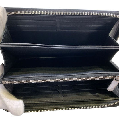 2829 Louis Vuitton Zippy Wallet Long Wallet M61867 Calf Leather Black Silver