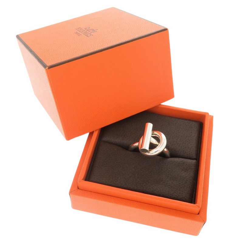 Hermes Echape Size 53 (#11 Approx) Silver 925 Ring 0341 Hermes