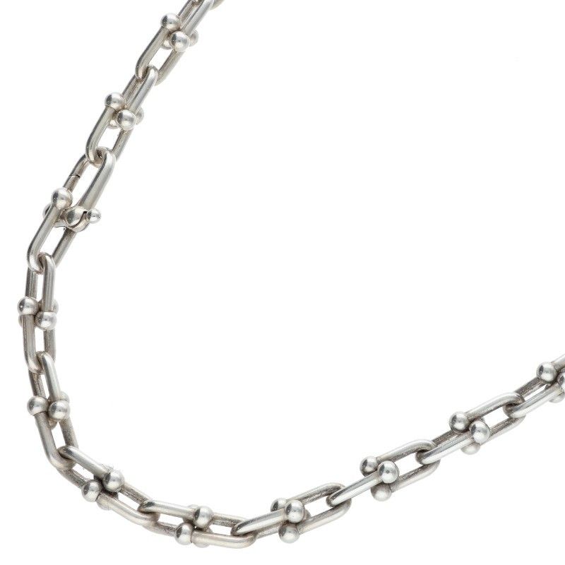 Tiffany & Co Hardwear Hardware Link Silver Necklace Men's 18inch