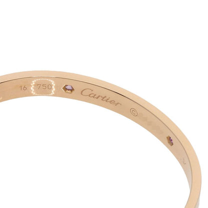 Cartier Love Bracelet With Pink Sapphire Driver #16 Bracelet 18K Pink Gold