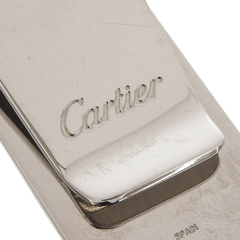 Cartier Happy Birthday 2C Decor Logo Engraved Bill Clip Billfold Money Clip