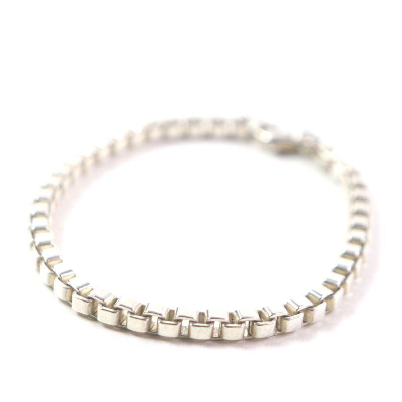  Tiffany & Co Venetian Chain Bracelet 925 Silver Weight 15.6g Men's Women's