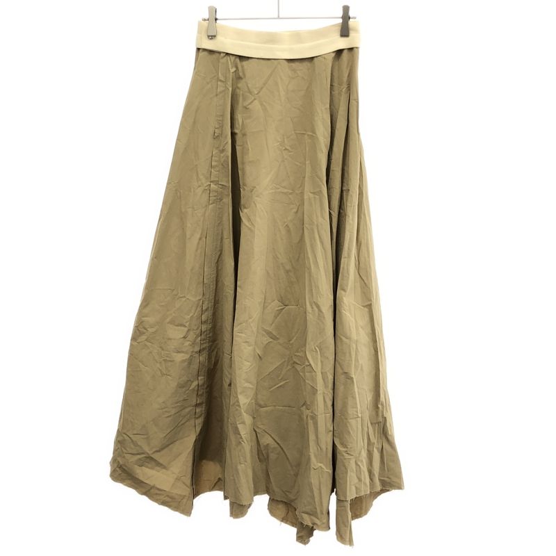 Loewe Cut Off Cotton Flared Skirt D2175260fa Beige 36