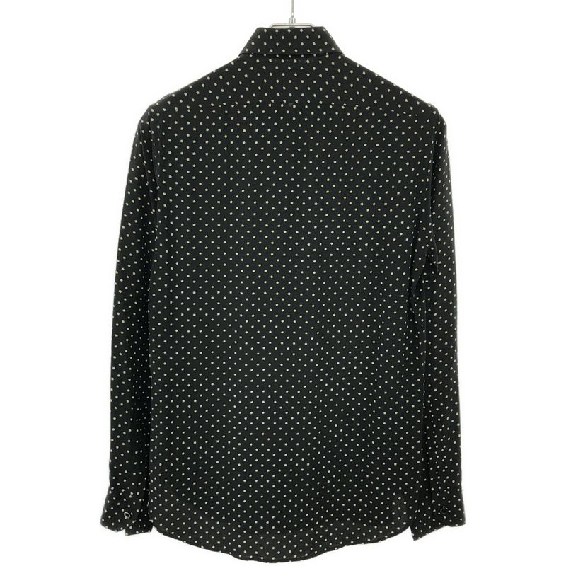 Saint Laurent Paris 15ss Star Silk Shirt 376916 Y729h Black 36