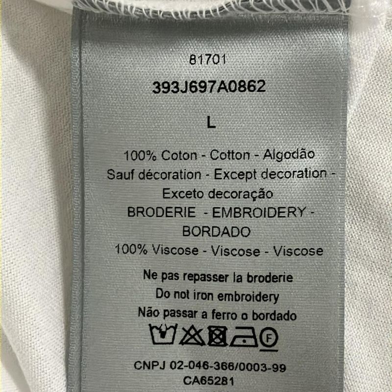 Dior/christian Dior Short Sleeve T-shirt Size L Men - 393j697a0862 White