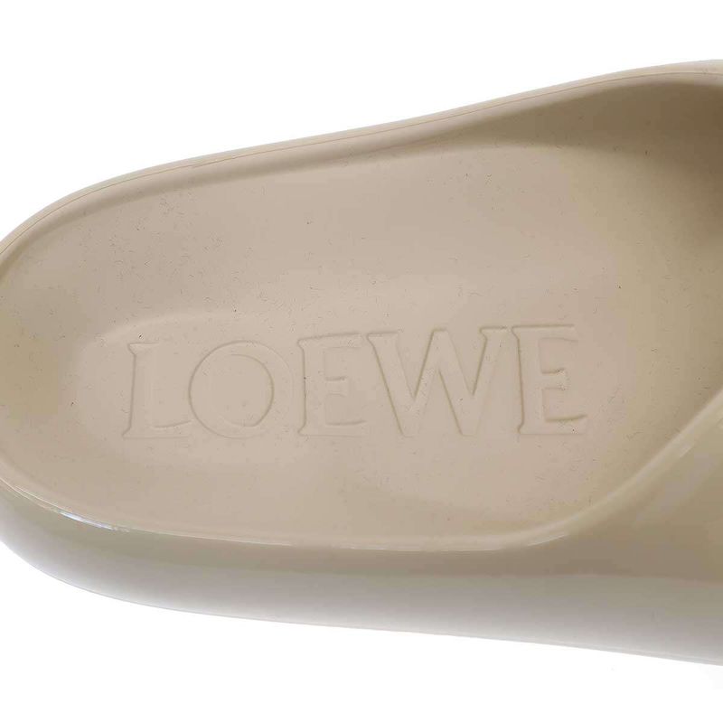 Loewe Foam Slide Patent Sandals Beige 36