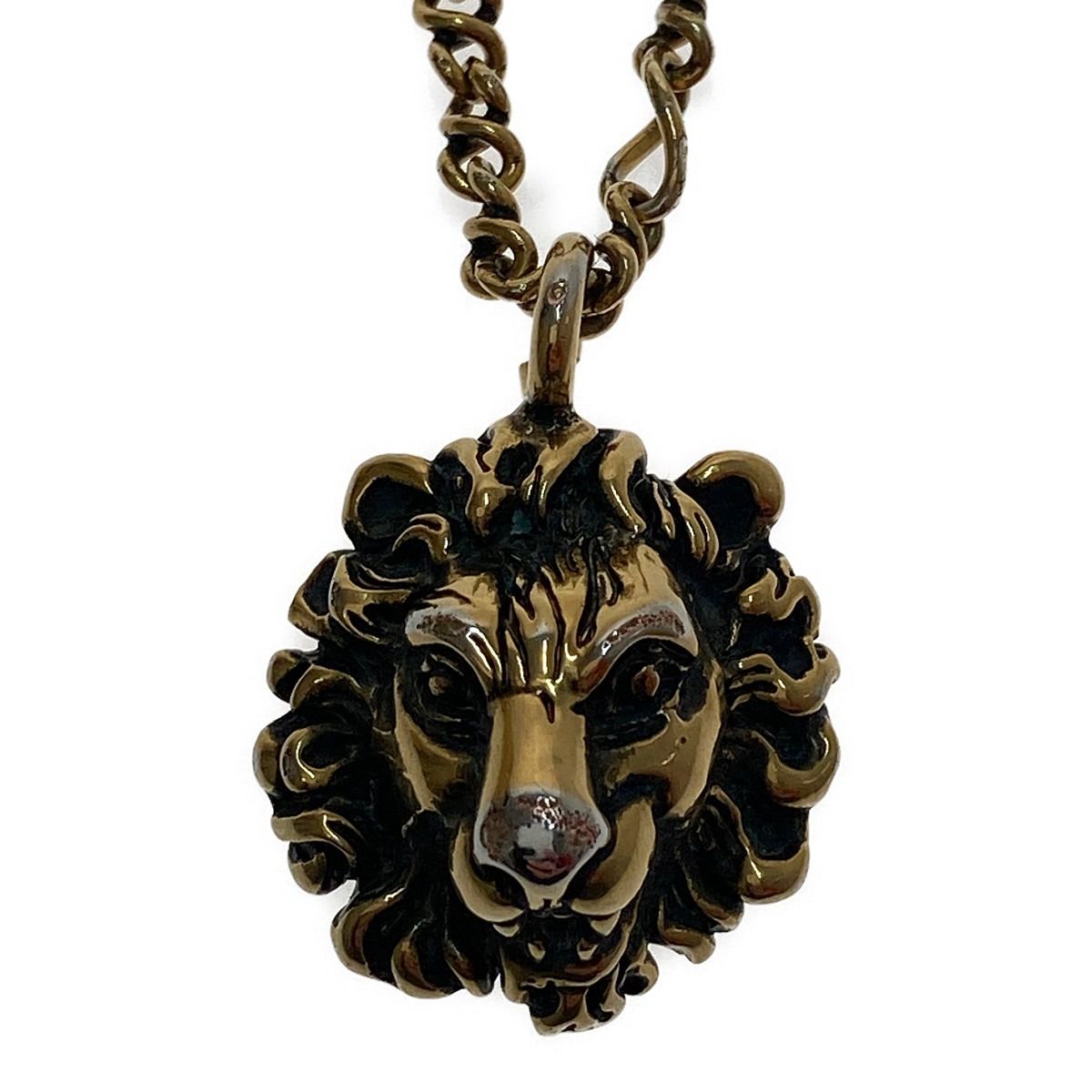 Gucci Necklace with Lion Head Pendant Gold