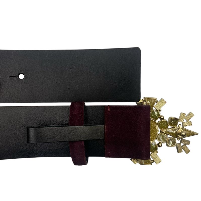 Chanel Gripore Belt Coco Mark Suede Purple