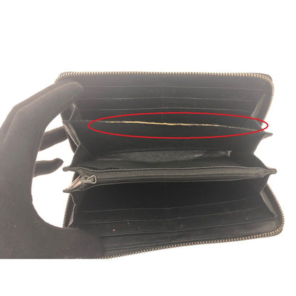 Gucci Diamante Studded Round Zipper Long Wallet GG 2 Zipper Heads