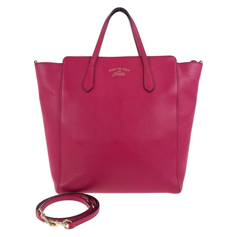 Gucci Swing Pink Gold Hardware Leather 368824 Tote Bag Shoulder Bag 2way Ladies