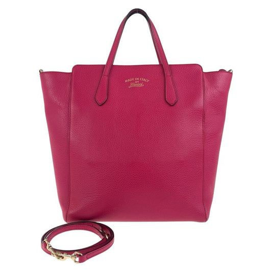 Gucci Swing Pink Gold Hardware Leather 368824 Tote Bag Shoulder Bag 2way Ladies