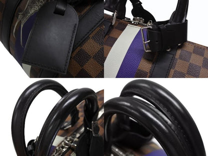Louis Vuitton Boston Bag Keepall Bandouliere 45 Chapman Brazza Damier Canvas — view 8