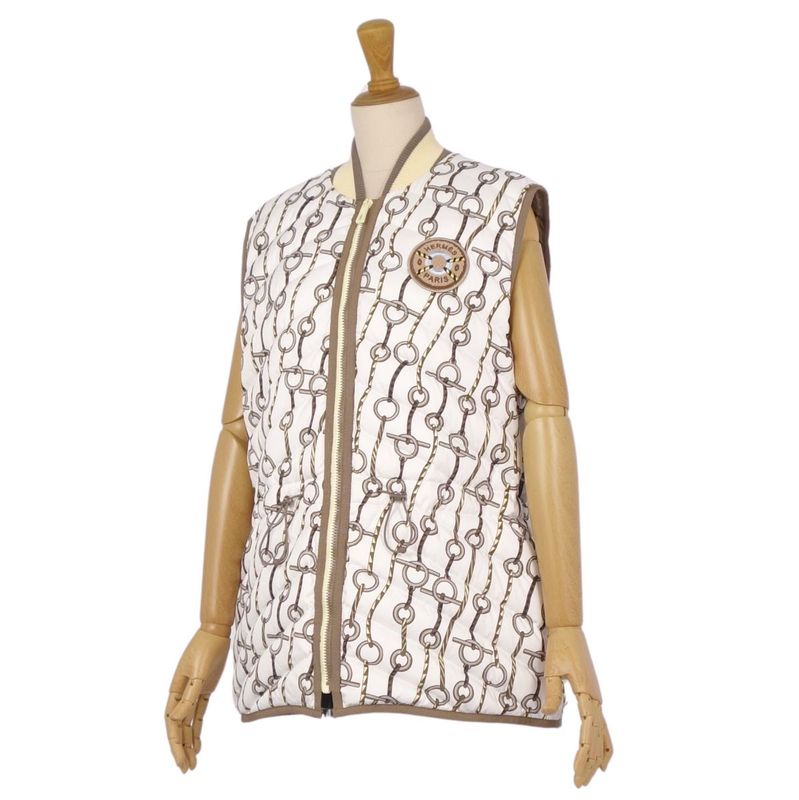 Hermes 23AW Belt Gilet Down Vest Zip Up