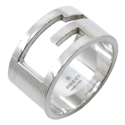 Gucci Branded G Wide Silver 925 Size 20 Men's 12.5g Ring