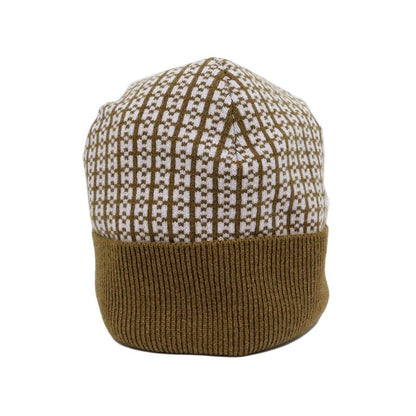 Hermes Knit Hat Beanie Brown Pink M Size Cashmere Hat Cap Women's