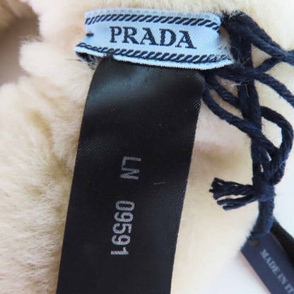 Prada 1if131 Sheepskin With Triangle Logo Plate Hair Tie Hair Accessory