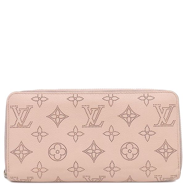 Louis Vuitton Long Wallet Zippy Wallet Monogram Mahina Rose Jasmine Silver