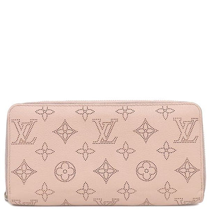 Louis Vuitton Long Wallet Zippy Wallet Monogram Mahina Rose Jasmine Silver
