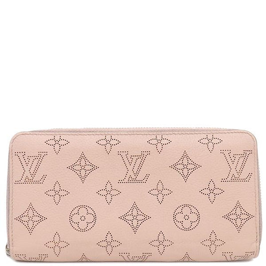 Louis Vuitton Long Wallet Zippy Wallet Monogram Mahina Rose Jasmine Silver
