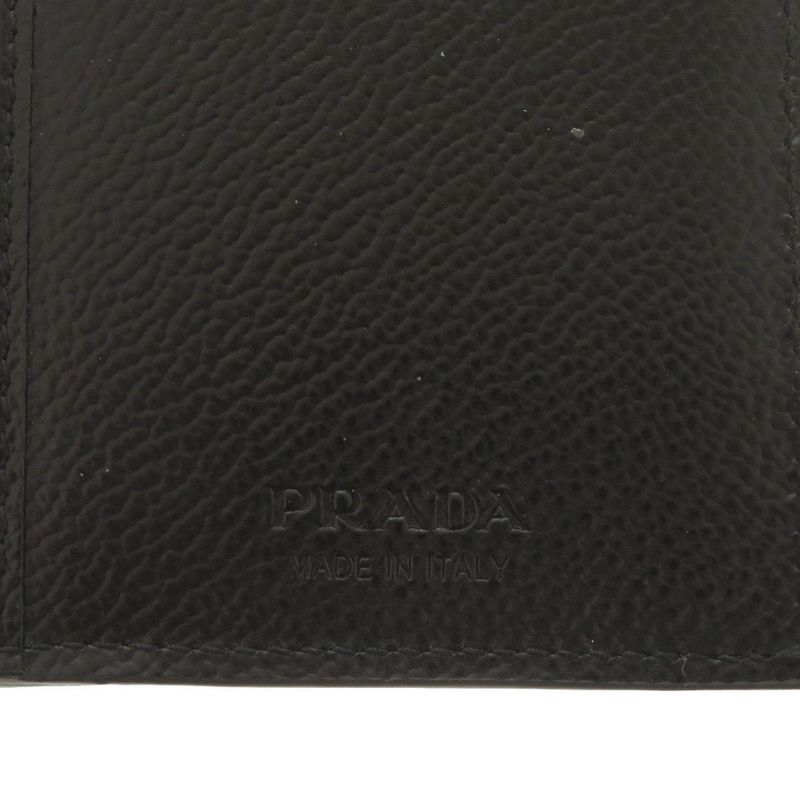 Prada Leather Gray Bifold Long Wallet Bifold Long Wallet Long Wallet 1332 Prada