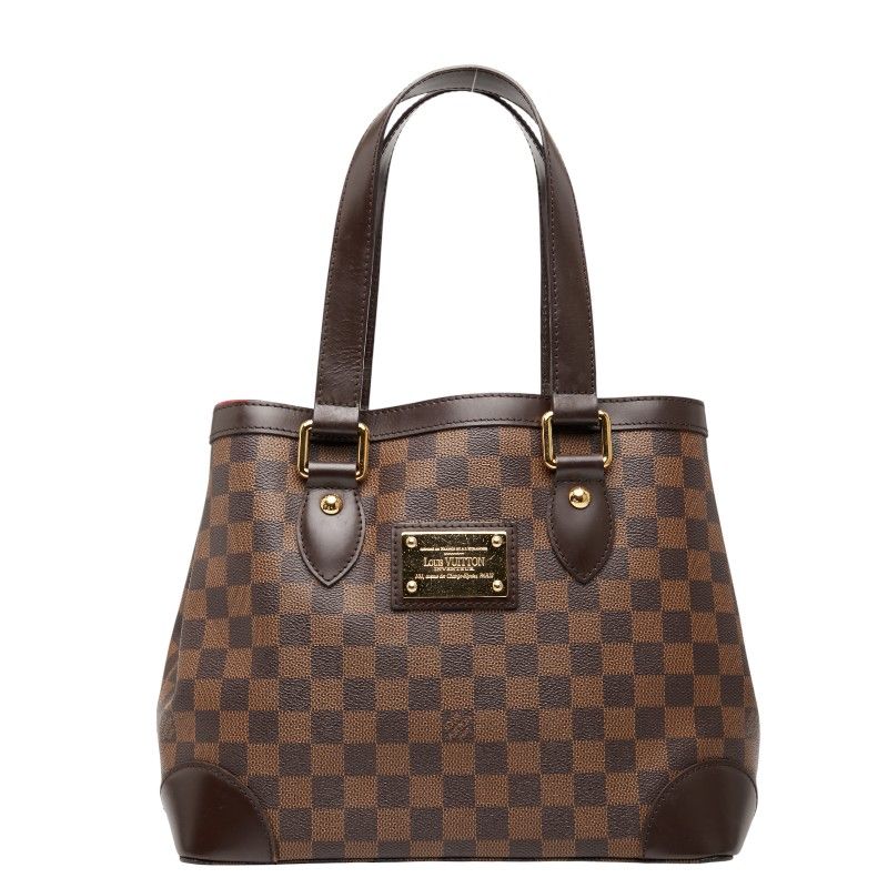 Louis Vuitton Damier Hampstead PM Tote Handbag N51205 Ebène Brown PVC Leather