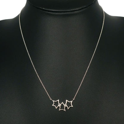 Tiffany & Co Triple Star 925 Silver Ladies 2.5g Necklace