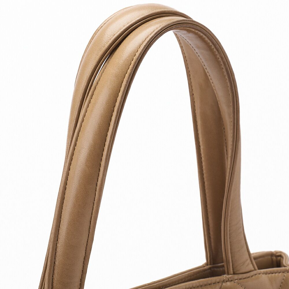 Chanel Matelasse Turnlock Decacoco Handbag In Lambskin Beige With Gold Hardware