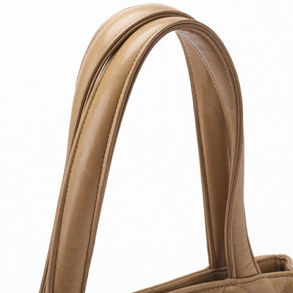 Chanel Matelasse Turnlock Decacoco Handbag In Lambskin Beige With Gold Hardware