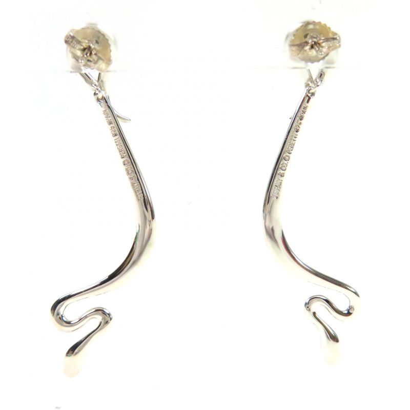 Tiffany & Co Elsa Peretti Swing Snake Earrings 925 Binaural Accessory Silver