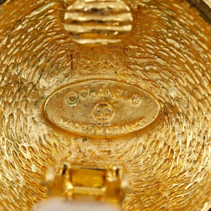 Chanel Coco Mark Matelasse Vintage Gold Plated Ladies 31g Earrings
