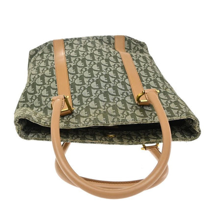 Christian DIOR Shoulder Tote Leather Canvas Leather 85kb001