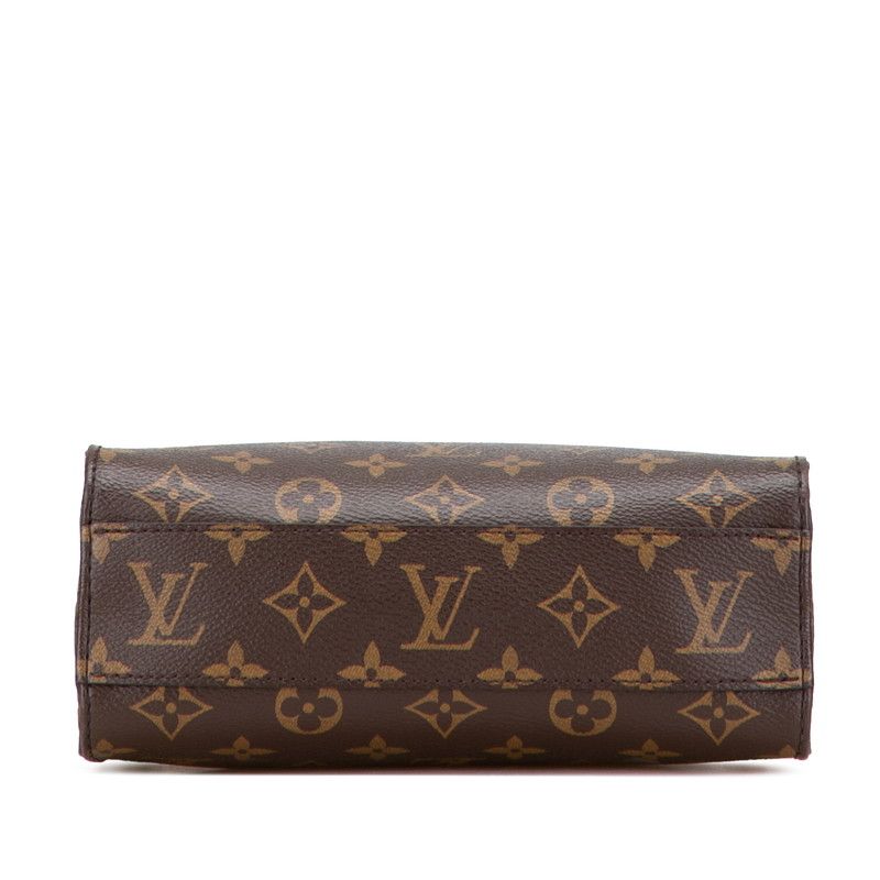 Louis Vuitton Monogram Sac Plat BB Handbag Shoulder Bag 2WAY M46265 Brown
