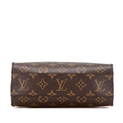 Louis Vuitton Monogram Sac Plat BB Handbag Shoulder Bag 2WAY M46265 Brown