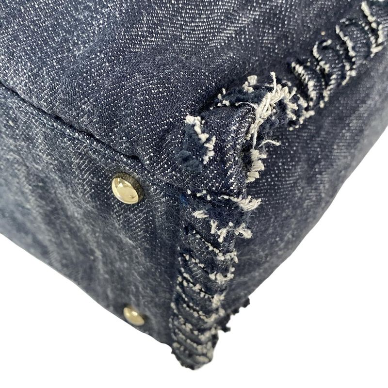 Chanel Tote Bag - Dark Navy White And Multi Embroidered Night Flight Chain