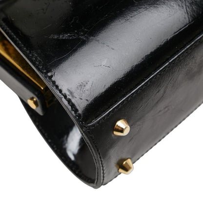 Dior Handbag Shoulder Bag 2WAY Black Gold Patent Leather Women's Dior