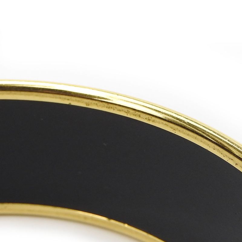 Hermes Bracelet Emile GM Metal Cloisonne Multicolor Black Pink Gold Hardware