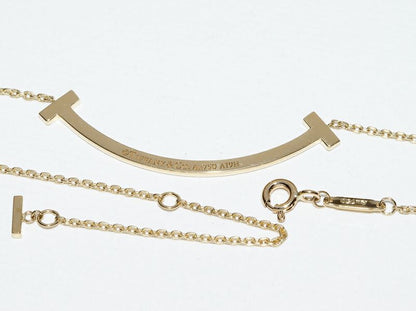 Tiffany & Co Pendant Necklace 18K Yellow Gold T-smile Pendant Necklace Medium