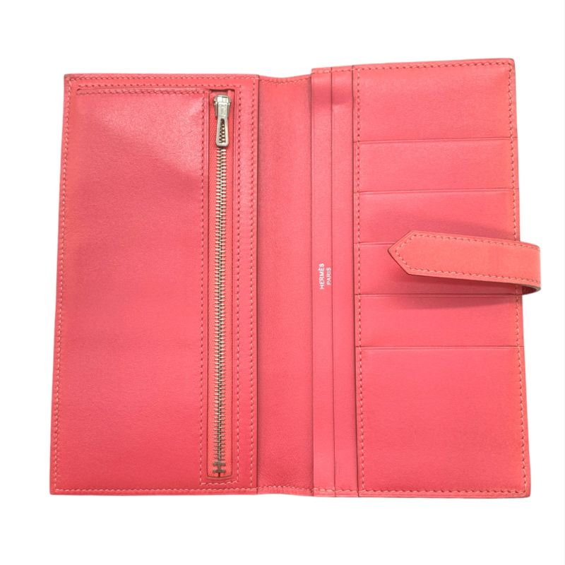 11135 Hermes Bearn Soufflé R Engraved Bi-Fold Long Wallet