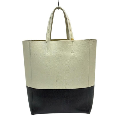 Celine Tote Bag Vertical Cabas Small 176163xbb01cr White And Black Leather