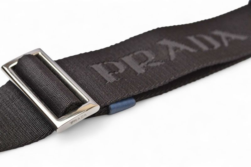 Prada Shoulder Bag Prada Cross Body Bag Vitello Daino Deerskin Navy Triangle