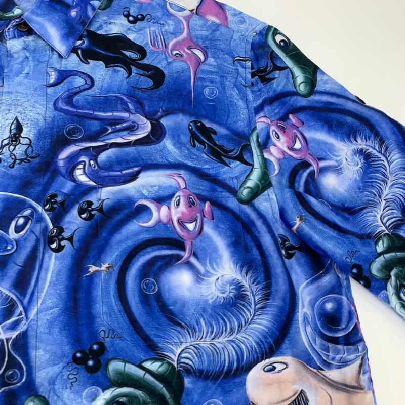 DIOR X Kenny Scharf All Obliked Short Sleeve Shirt Kim Jones Obliked Aloha
