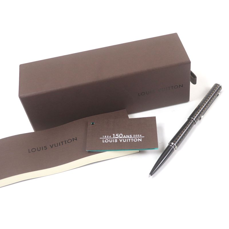 Louis Vuitton N79144 Jetluck Damier Capped Ballpoint Pen Dark Brown Gold With