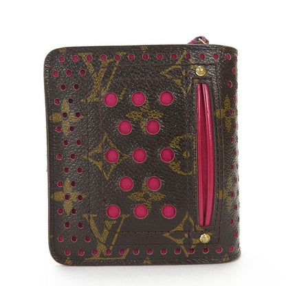 Louis Vuitton Bifold Wallet M95188 Monogram Perfot Fuchsia Brown Gold Hardware