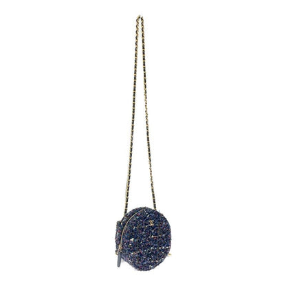 Chanel Tweed Round Chain Shoulder Bag Multicolor 429024 Shoulder Bag