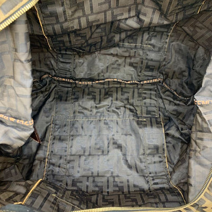 Fendi Zucca Boston Bag Nylon Brown Women Men